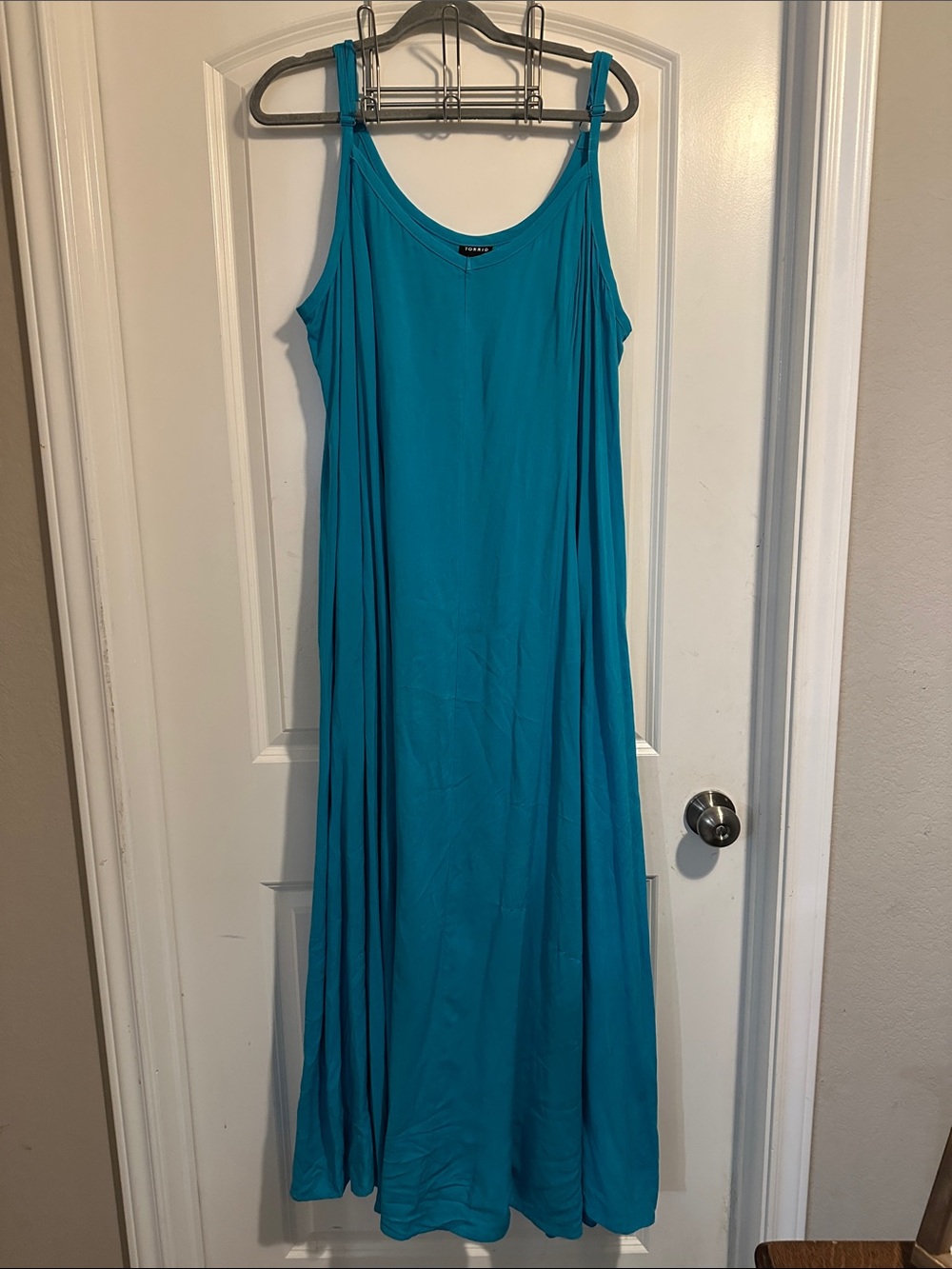 Torrid Teal Scoop Neck Maxi Dress